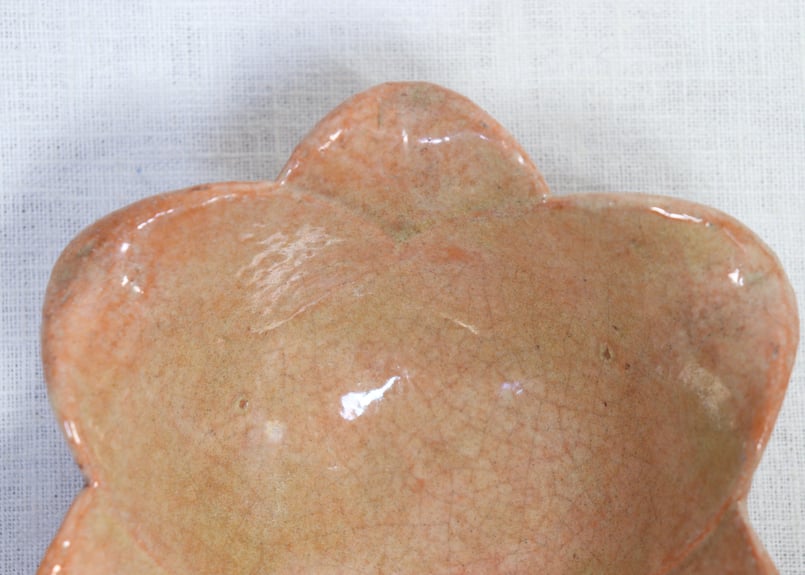 赤楽百合花形向付 共箱付5客組 直し,かたつき | 吉祥寺PukuPuku