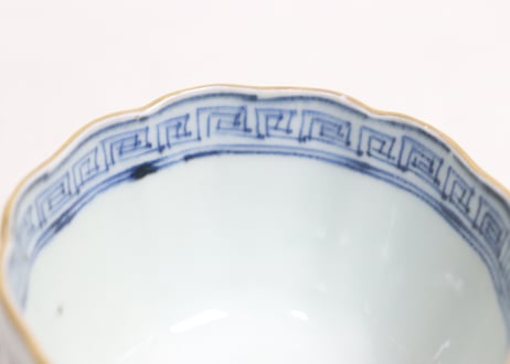 江戸幕末赤絵金彩秋海棠図通り物向付②ノミホツ