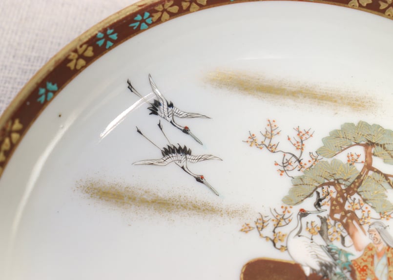 明治前期九谷焼色絵高砂図通り物小皿 | 吉祥寺PukuPuku