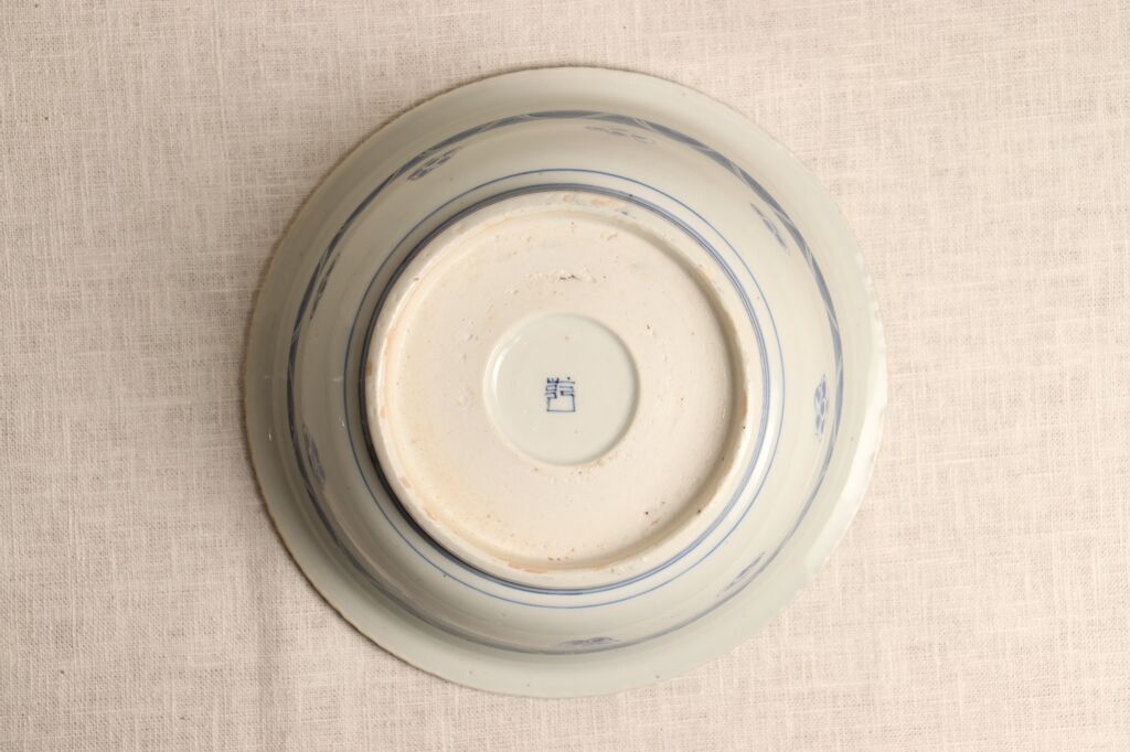 江戸幕末染付鳳凰と朝顔図7寸鉢 | 吉祥寺PukuPuku