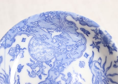 明治後期~大正銅判鳳凰図小皿