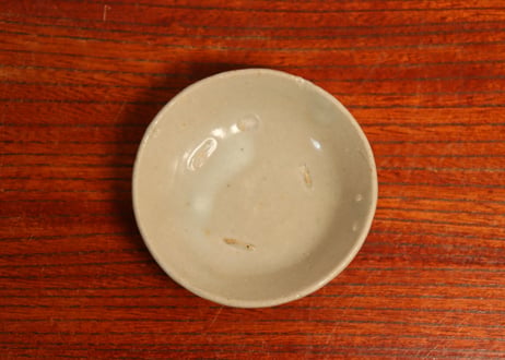 江戸幕末灰釉豆皿　5客組　窯傷込