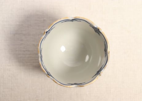 明治前期色絵牡丹と梅図のぞき
