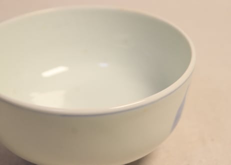 明治後期~大正染付鳳凰図蒸茶碗