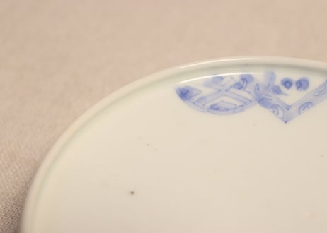 明治後期~大正染付鳳凰図蒸茶碗