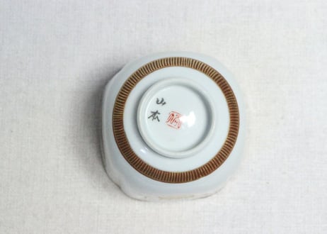 大正～昭和戦前金彩色絵家紋図角向付