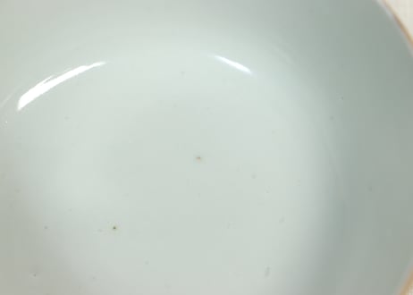 明治前期色絵市松に松竹梅図蒸茶碗①