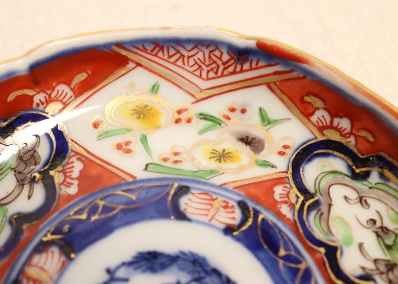 明治前期色絵梅と団龍図小皿 | 吉祥寺PukuPuku