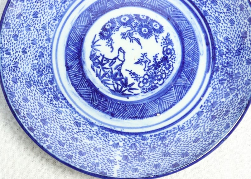 明治後期～大正紙刷微塵唐草図7寸皿 | 吉祥寺PukuPuku