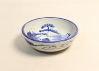 明治前期染付山水図うどん鉢
