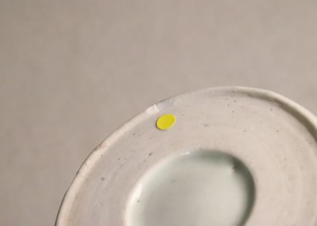 江戸後期染付葵図猪口(大ぶり) 高台ホツ
