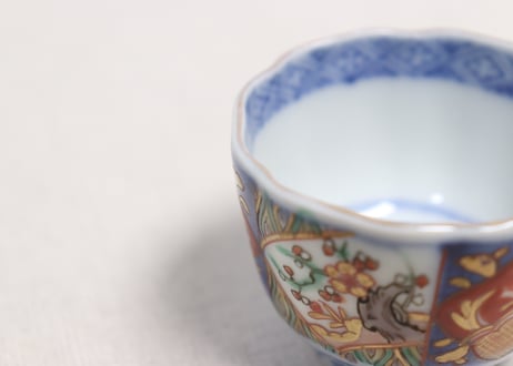 明治前期色絵松竹梅図小向付