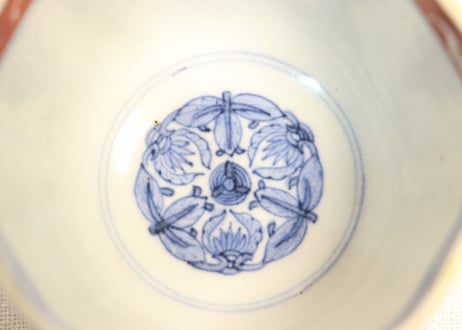 明治前期色絵兎図通り物向付