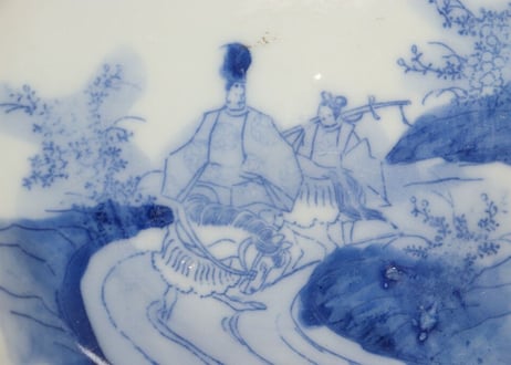 明治後期~大正銅判馬と人物図小皿