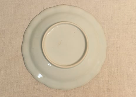 江戸幕末染付杜若図６寸皿