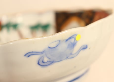 明治後期～大正色絵松竹梅図大なます皿②少甘手