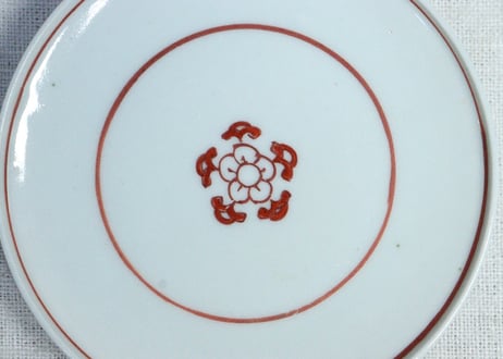 江戸中期色絵七宝繋ぎ図蓋物①　５客組