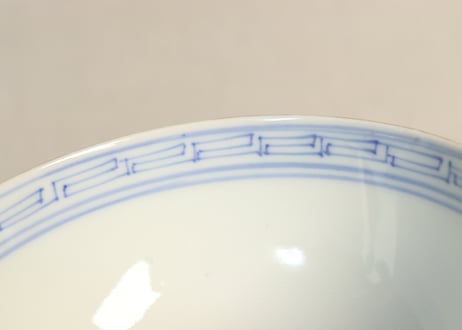明治前期色絵梅図蓋茶碗