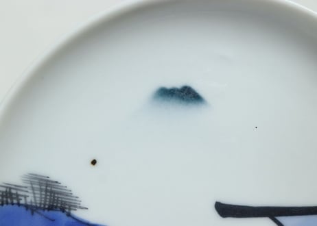 明治後期~大正染付帆掛け船図5寸皿