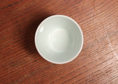 江戸中期染付若松図小猪口 5客組 共箱付