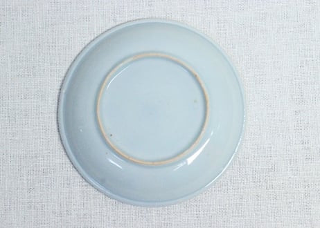 明治後期～大正銅判六方に剣先と花図小皿