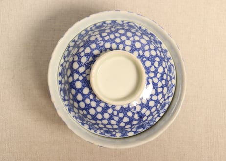 明治後期~大正銅判氷裂に梅図飯茶碗①