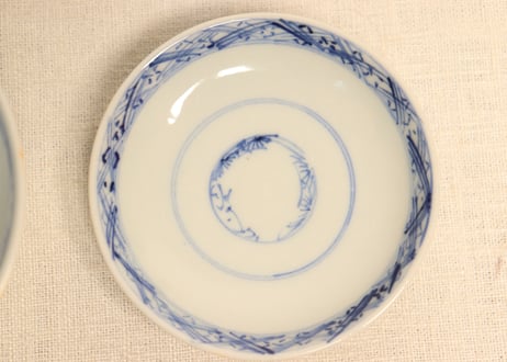 明治前期染付桜図飯茶碗② 少甘手