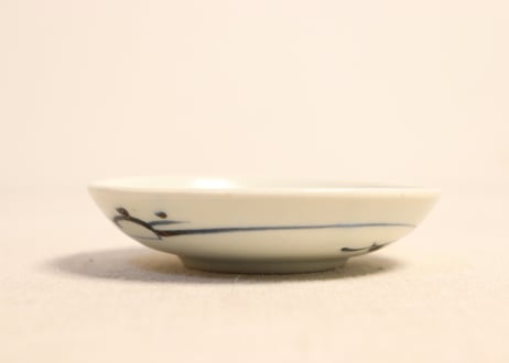 江戸後期染付扇子と蔦図小皿② 少かたつき