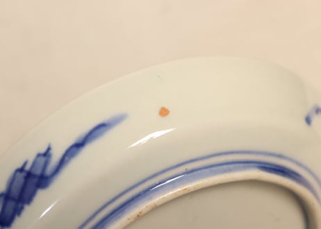 明治前期色絵牡丹と菊図縁立5寸皿