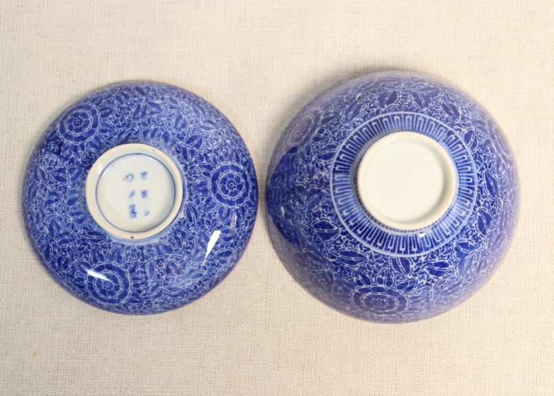明治前期紙刷鉄線図蓋茶碗 | 吉祥寺PukuPuku