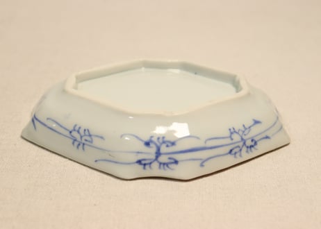 明治前期色絵牡丹図菱型皿
