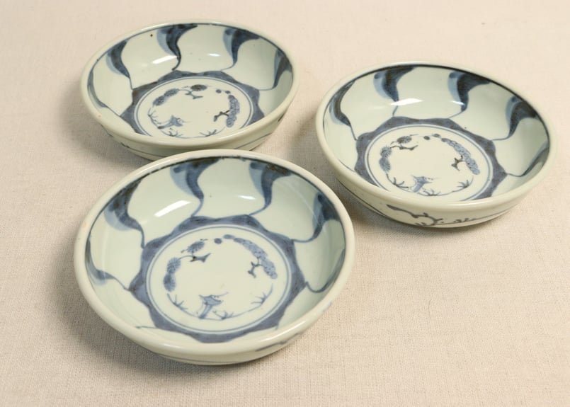 江戸後期染付捻子文なます皿 少甘手 | 吉祥寺PukuPuku