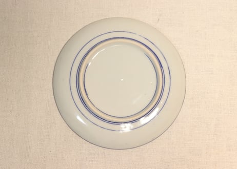 明治後期～大正銅判花と唐草図5寸皿