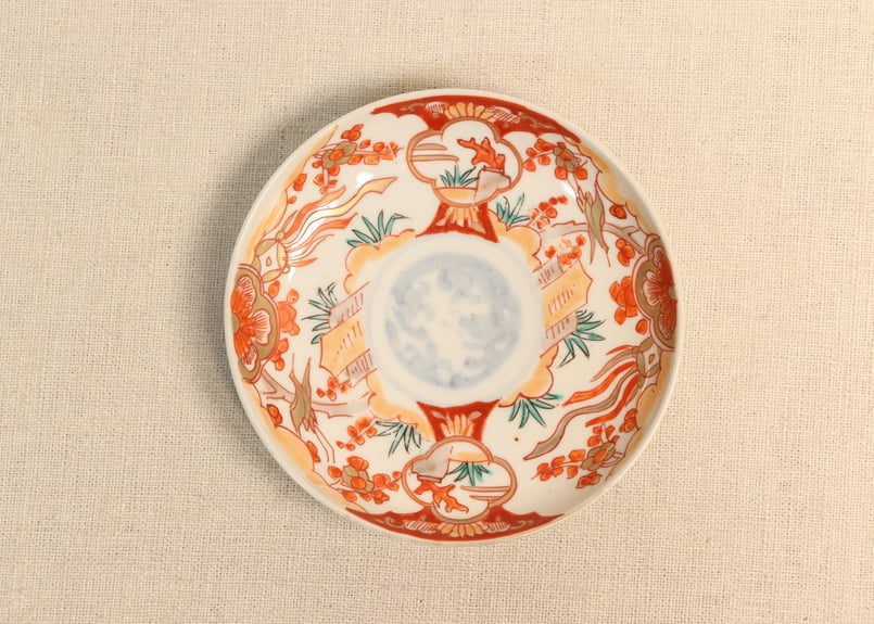 明治前期色絵梅に鶯図小皿 | 吉祥寺PukuPuku
