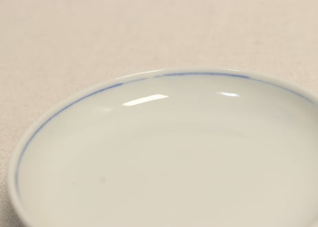 明治後期～大正銅判幾何学文に花と割絵図飯茶碗
