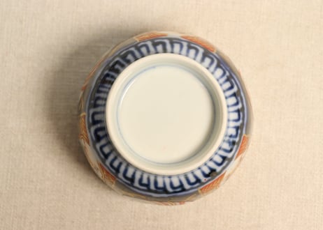 明治前期色絵三方に菊図向付