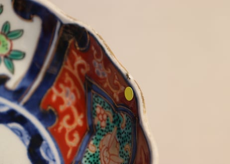 明治前期色絵兎と柘榴図なます皿② ノミホツ