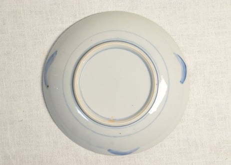 大正～昭和戦前ゴム判風車図6寸皿