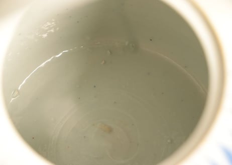 明治前期染付鳳凰図銚子 共箱付き,2ｐセット/ニュウ,蓋小ホツ複数