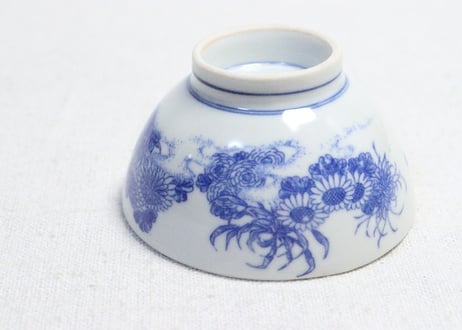 明治後期～大正銅判菊図湯呑