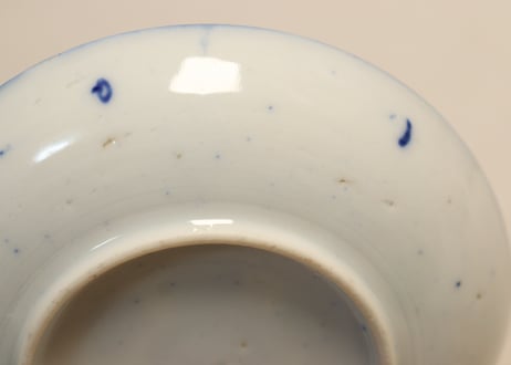明治前期紙刷扇面窓絵図小皿