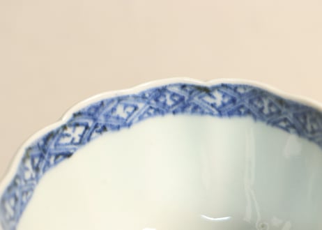江戸後期染付山水図向付