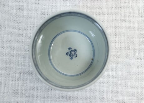 江戸後期染付竹林図猪口