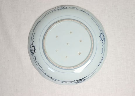 江戸幕末染付山水図尺皿