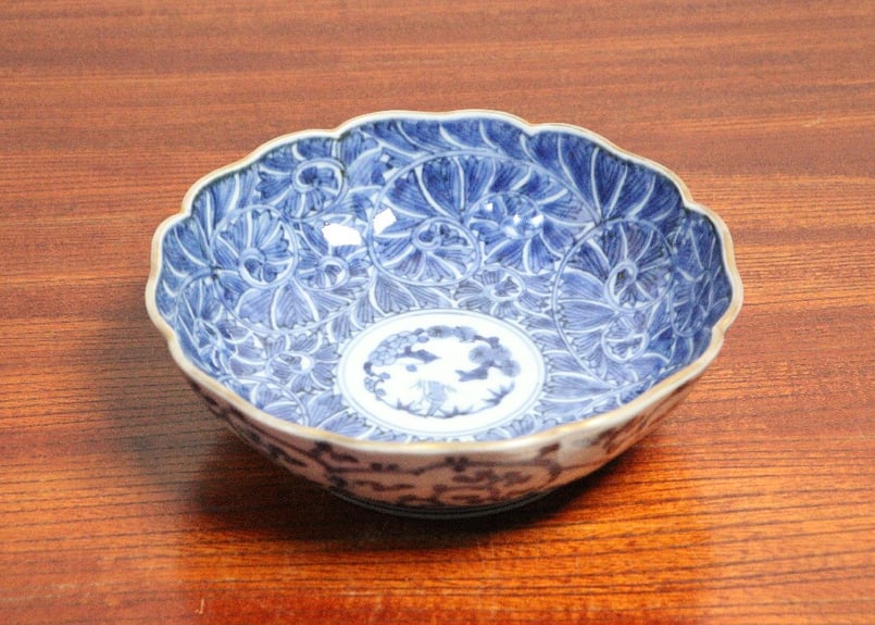 江戸中期染付葉唐草文なます皿 5客組 | 吉祥寺PukuPuku