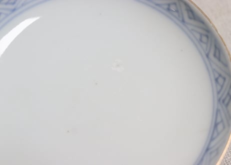 明治前期金彩撫子図飯茶碗