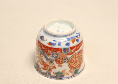 明治前期色絵龍と鳳凰図向付