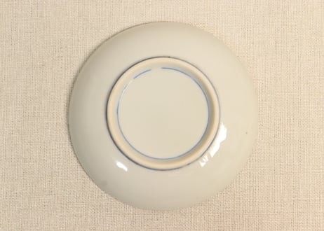 大正～昭和戦前染付梅図小皿①濃いめ