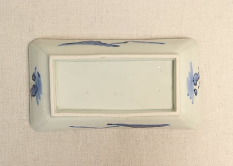 江戸幕末染付山水図長皿