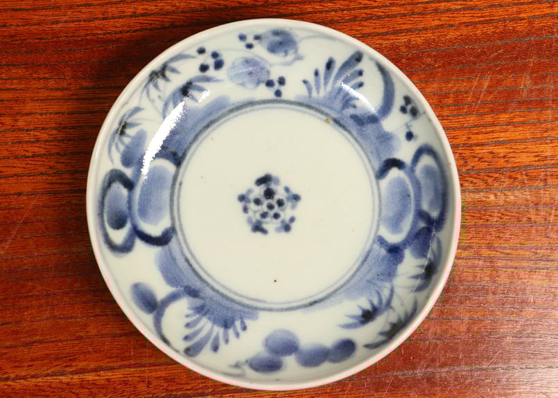 江戸中期筒江窯染付梅と竹図小皿 5客組 | 吉祥寺PukuPuku